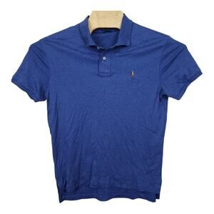 Ralph Lauren Pima Cotton Polo Shirt Mens Medium M Flesh Pony Short Sleeve